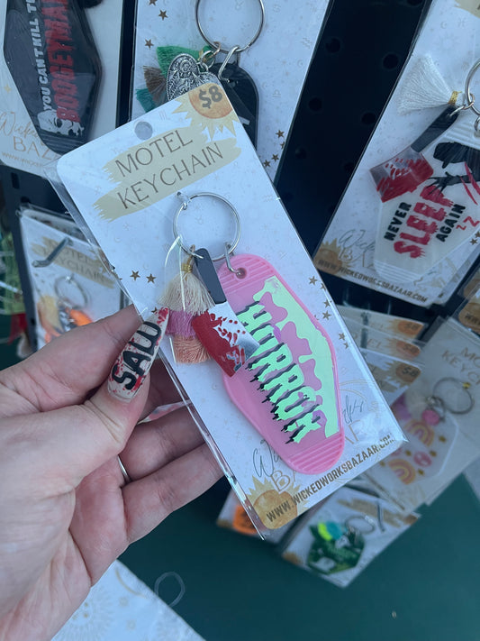 Pink Horror - Motel Keychain
