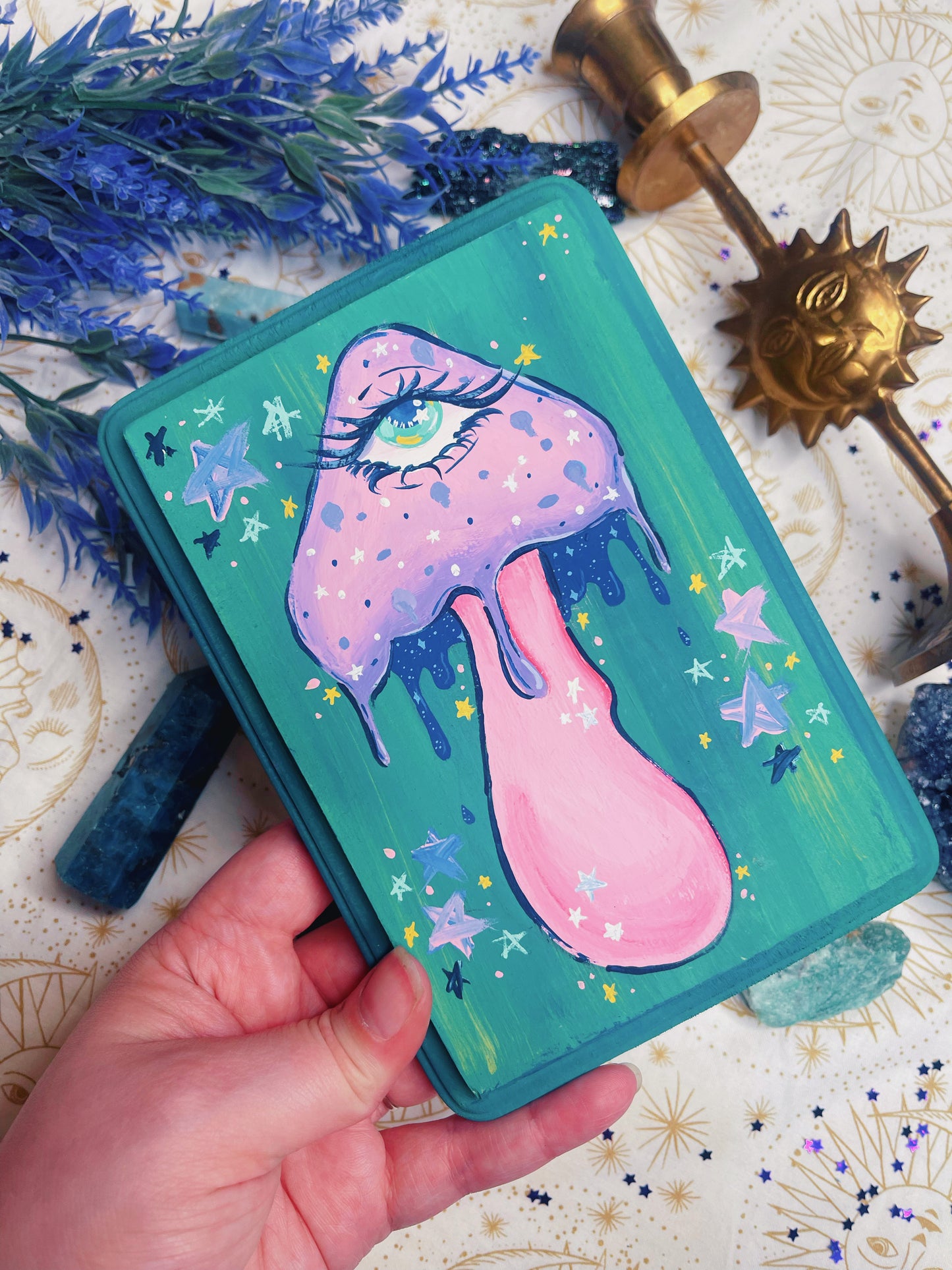 Mystic Mushroom - Handpainted Plaque