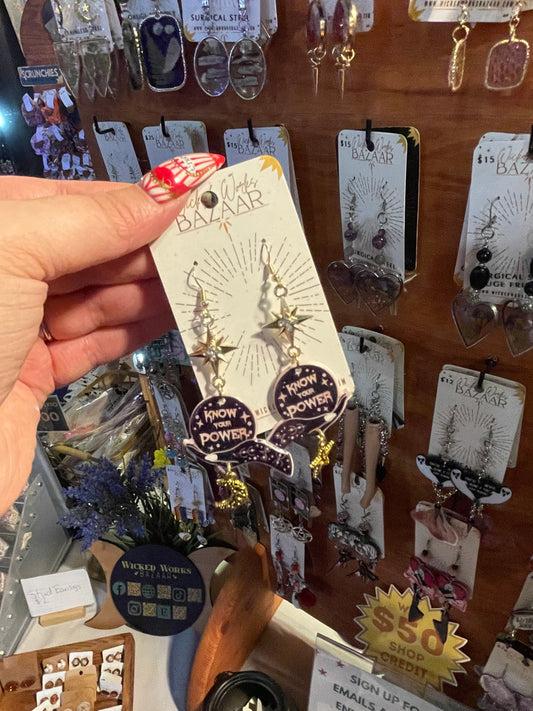 Know Your Power - Dangle Earrings