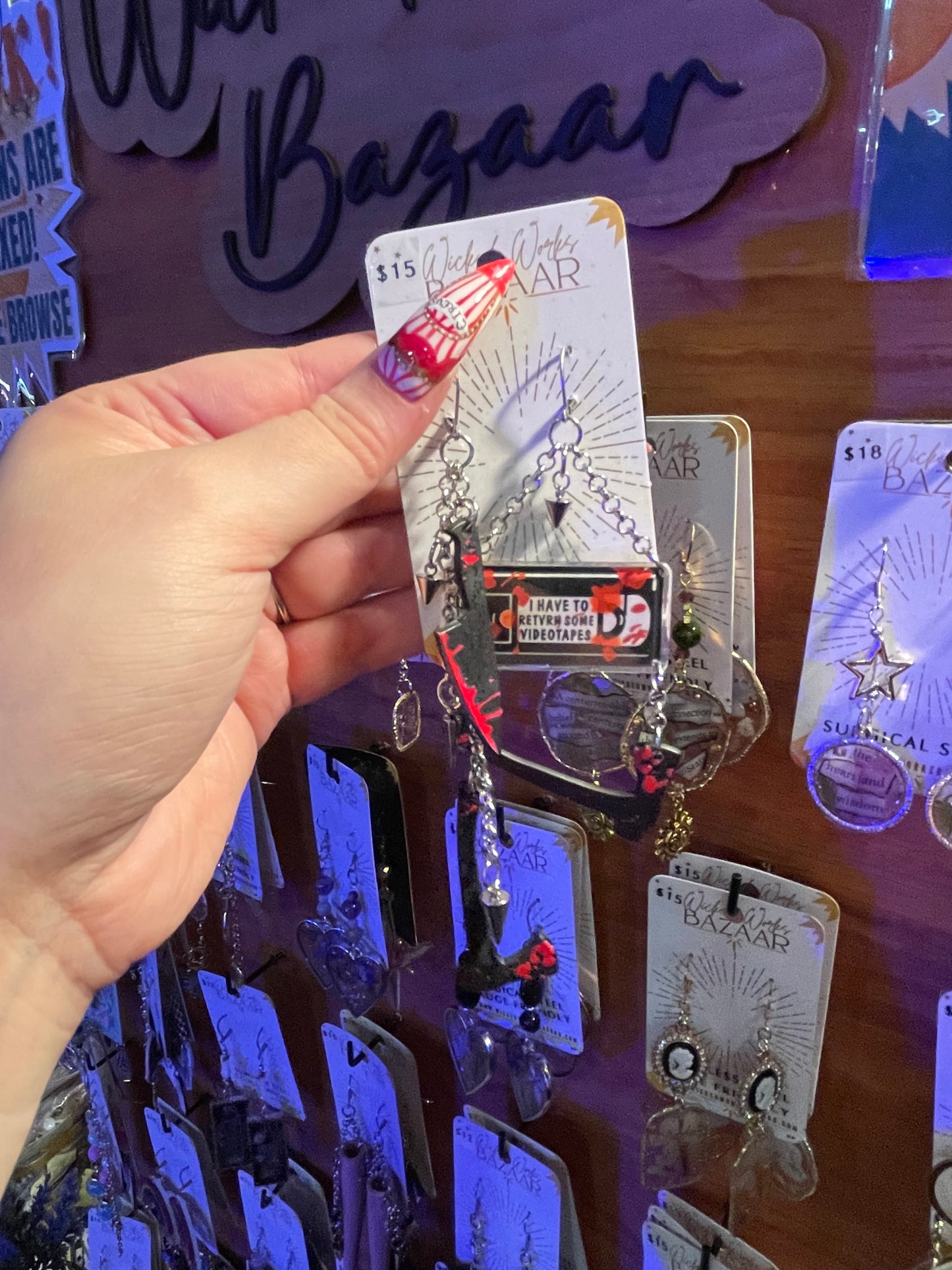 Axe the Videotapes - Dangle Earrings