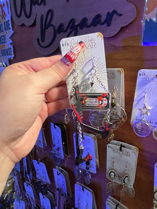 Axe the Videotapes - Dangle Earrings