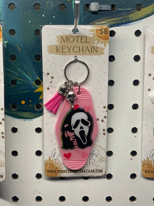 Pink Scream Call - Motel Keychain