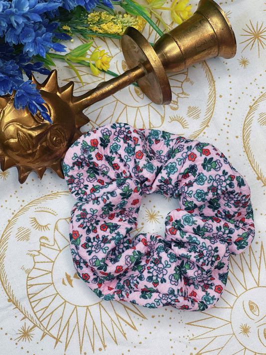 Baby Pink Floral - Scrunchie