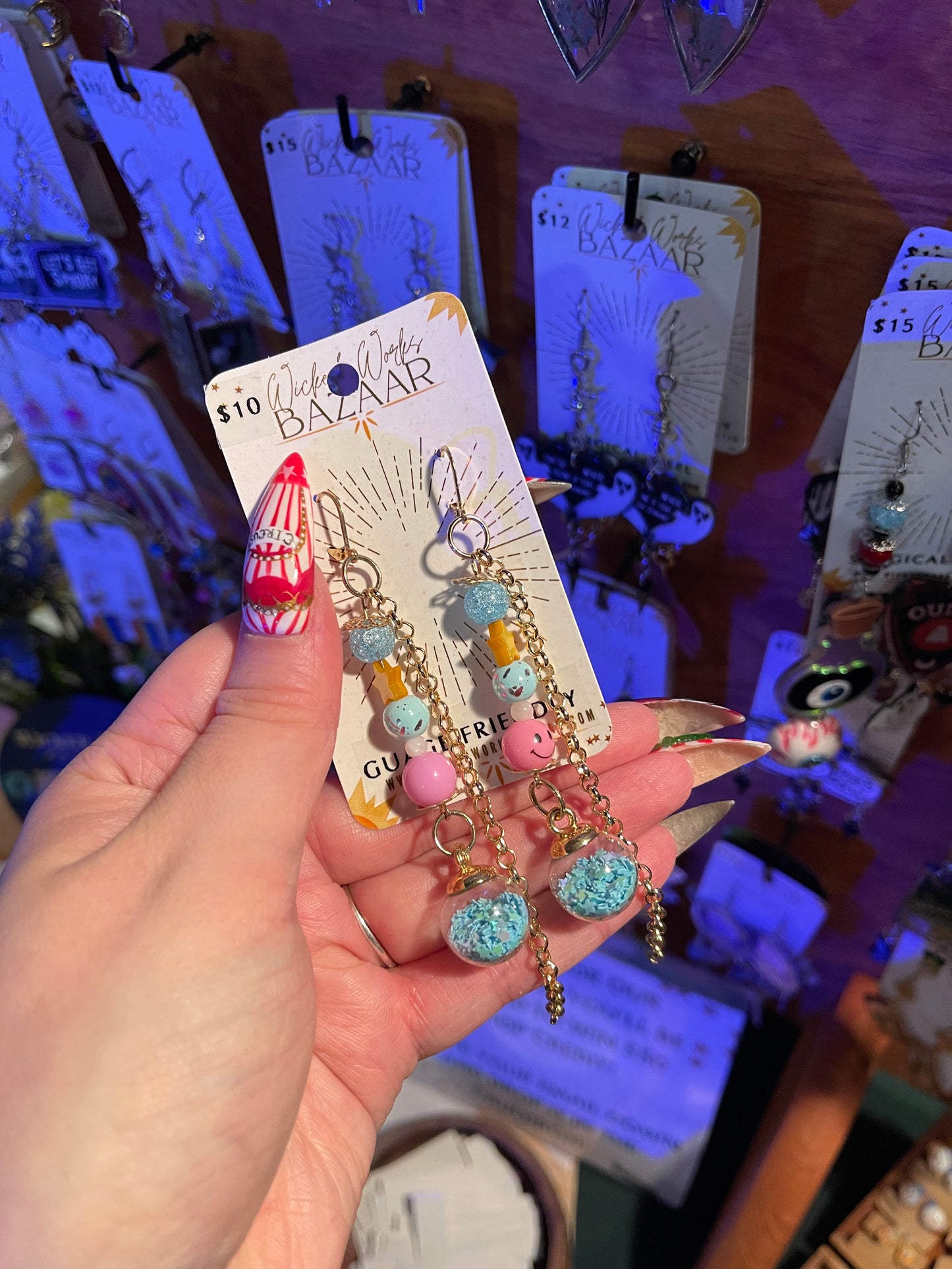 Cotton Candy Magic - Dangle Earrings