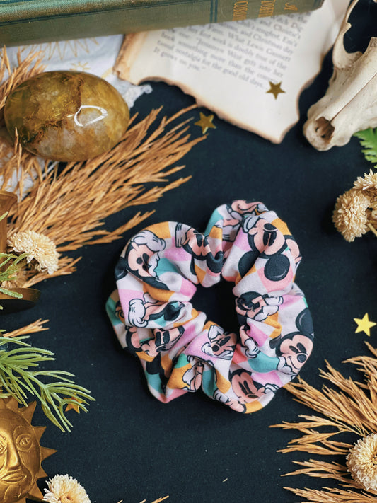Bright Mouse Checkerboard - Scrunchie
