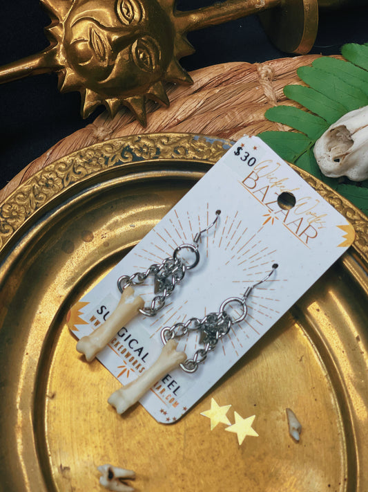 Bone Triangle - Oddity Dangle Earrings