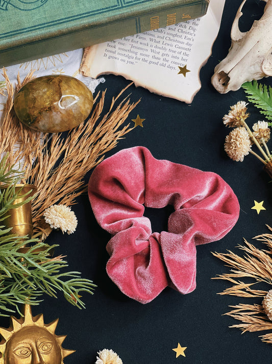 Dusty Pink Velvet - Scrunchie