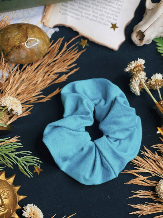 Aqua Solid - Scrunchie