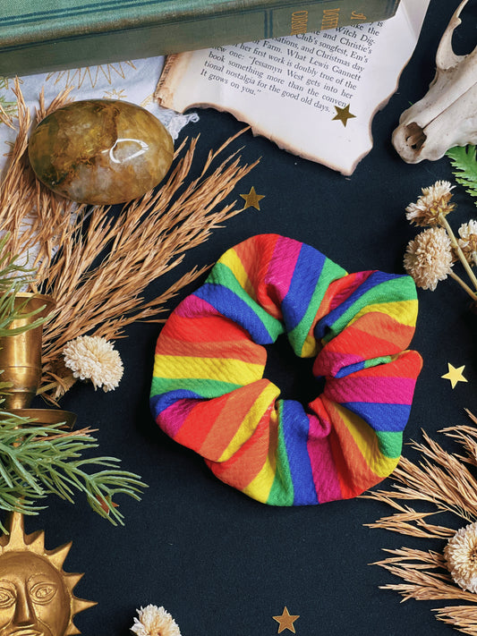 Rainbow Stripes - Scrunchie