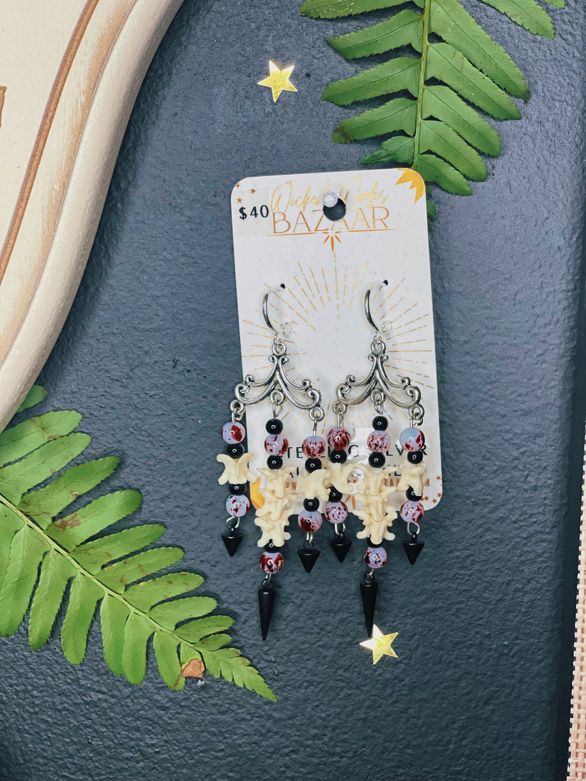 Blood and Bone - Oddity Dangle Earrings