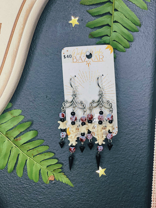 Blood and Bone - Oddity Dangle Earrings