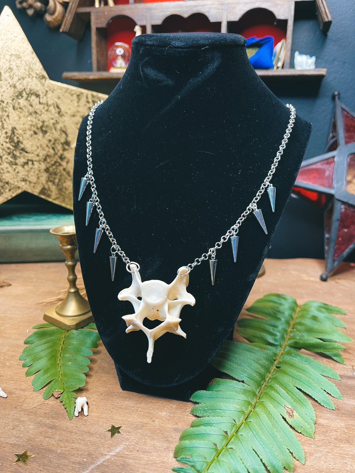 Vertebrae and Spikes - Silver - Oddity Necklace