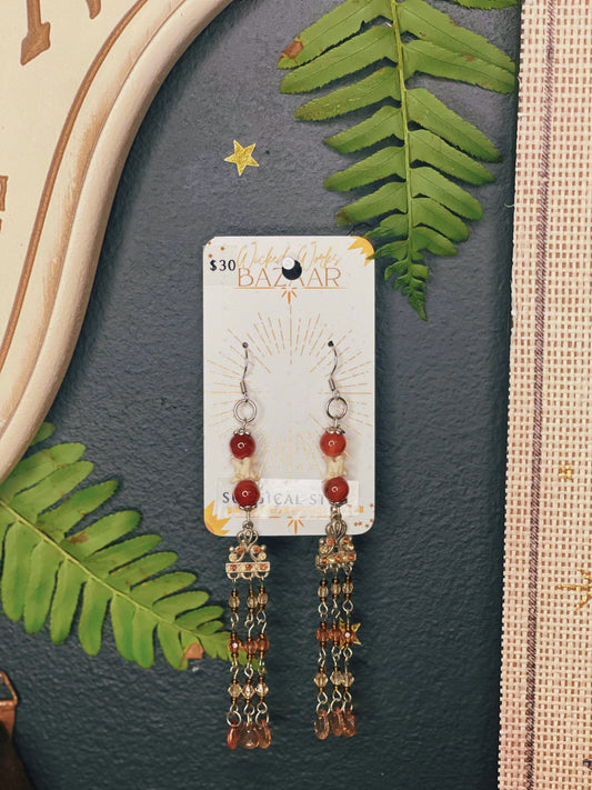 Orange Regal - Oddity Dangle Earrings