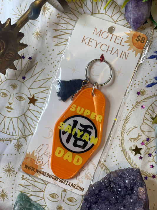 Super Saiyan Dad - Motel Keychain