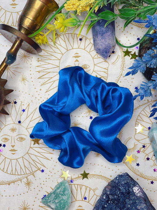 Blue Silk - Scrunchie