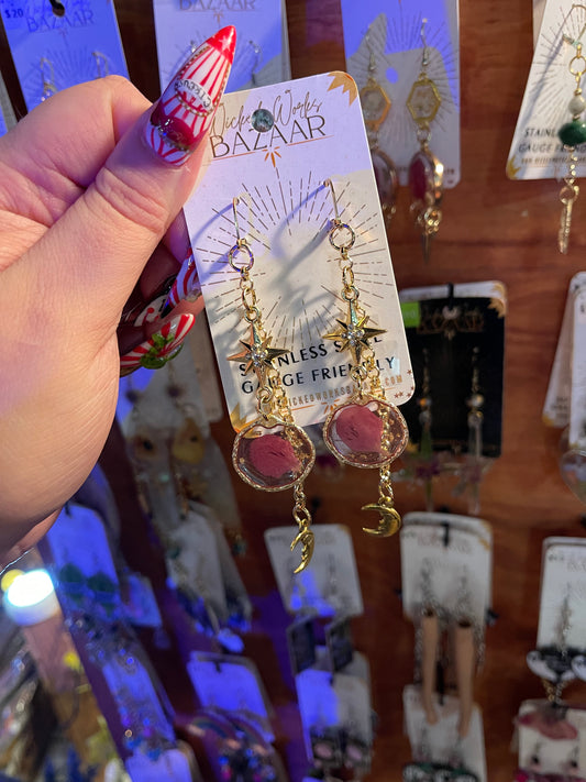 Cressida - Resin Dangle Earrings