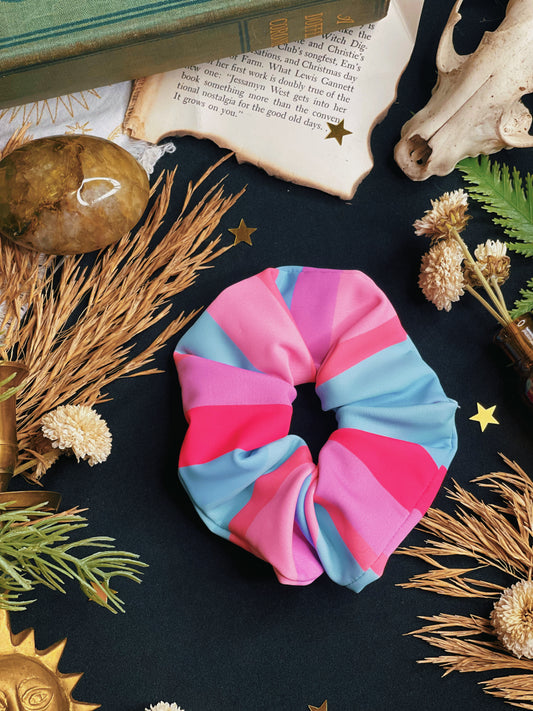 Blue and Pink Stripe - Scrunchie