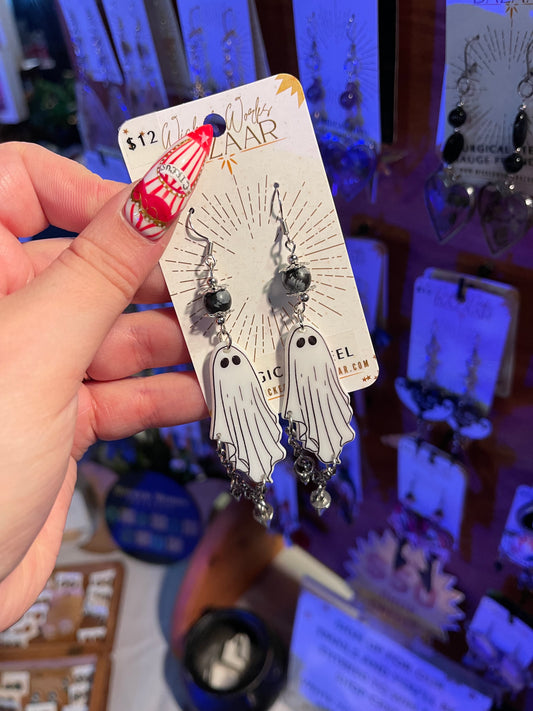 Sheet Ghost - Dangle Earrings