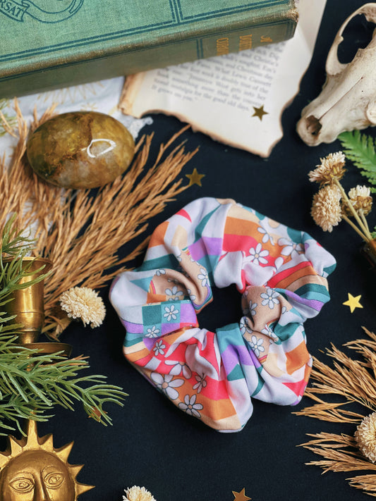 Green Retro - Scrunchie