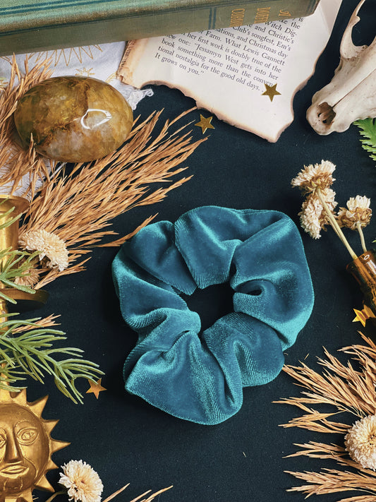Aquamarine Velvet - Scrunchie