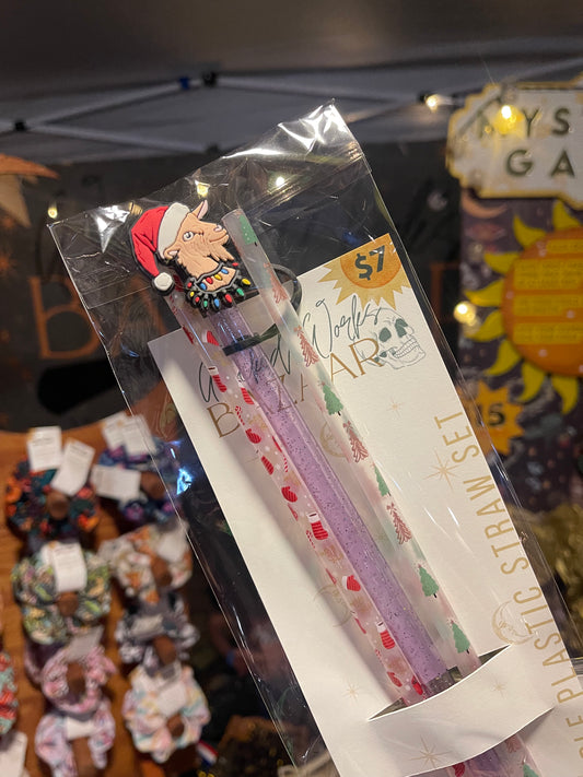 Holiday Goat - 40 oz Straw + Topper Set