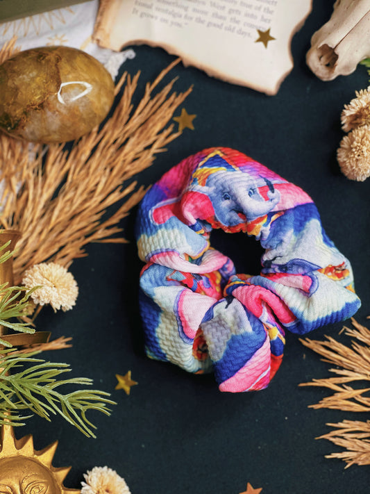 Flying Elephant - Scrunchie