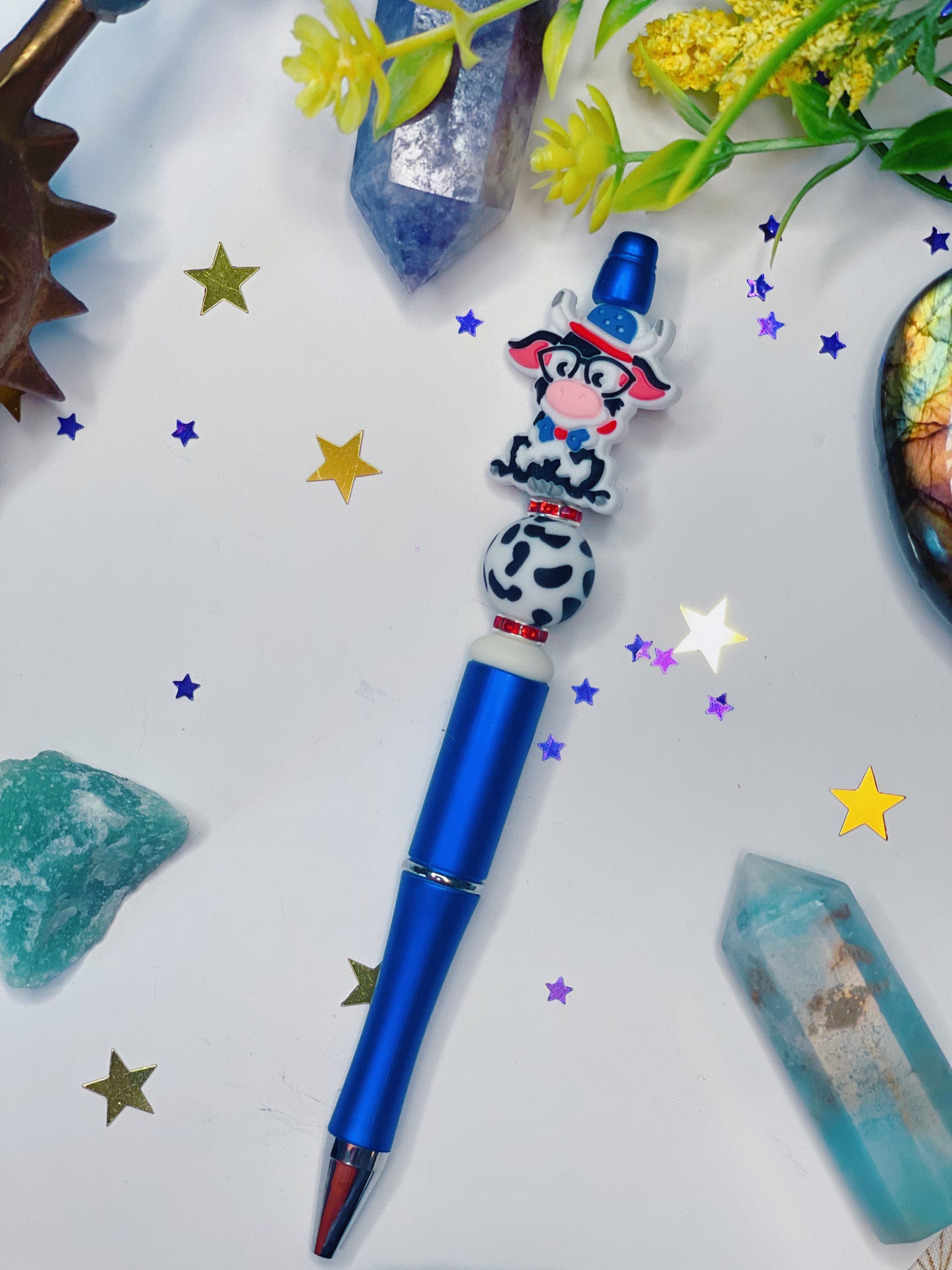 USA Cow - Momma's Beaded Pen