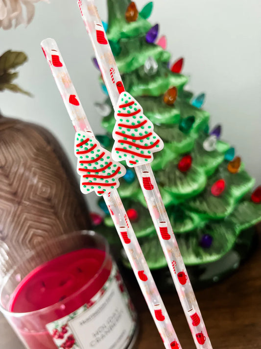 Christmas Cake - Straw Topper