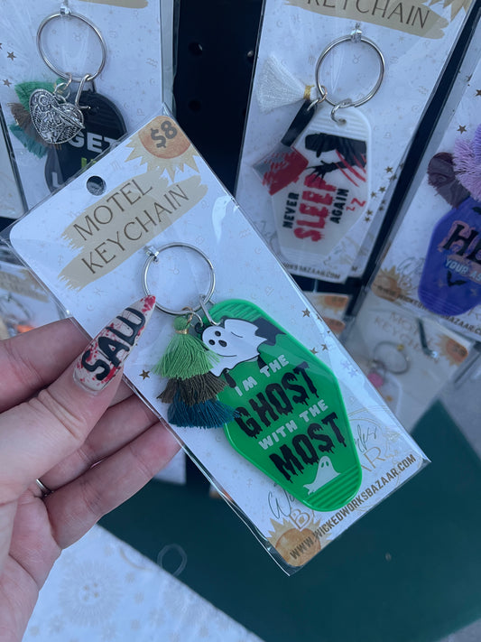 Ghost with the Most - Motel Keychain