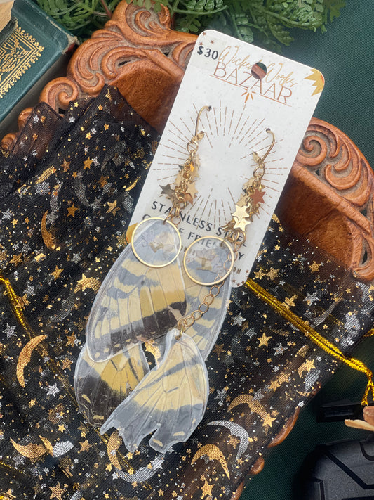Yellow Tiger Swallowtail Butterfly - Oddity Dangle Earrings