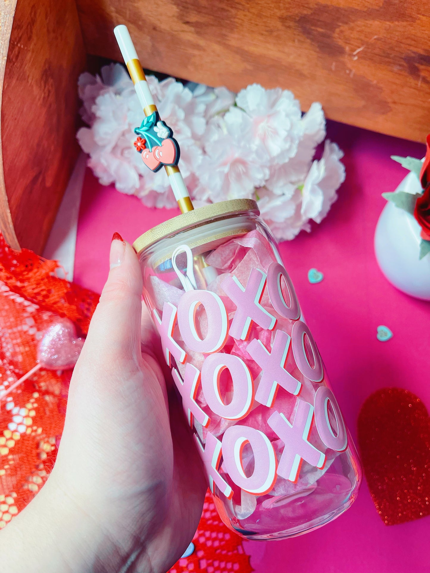 XOXO - 16 oz Glass Cup (PRE-ORDER)