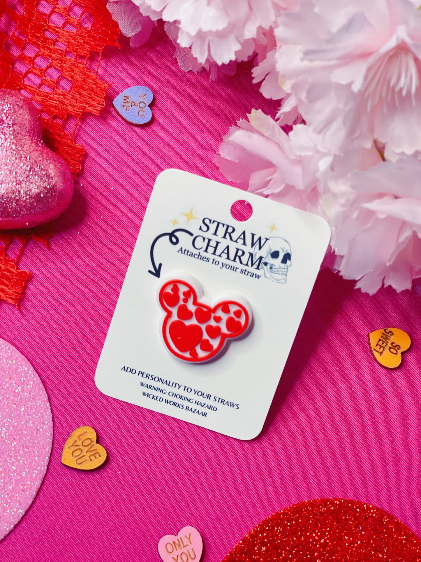 Love Mouse  - Straw Topper