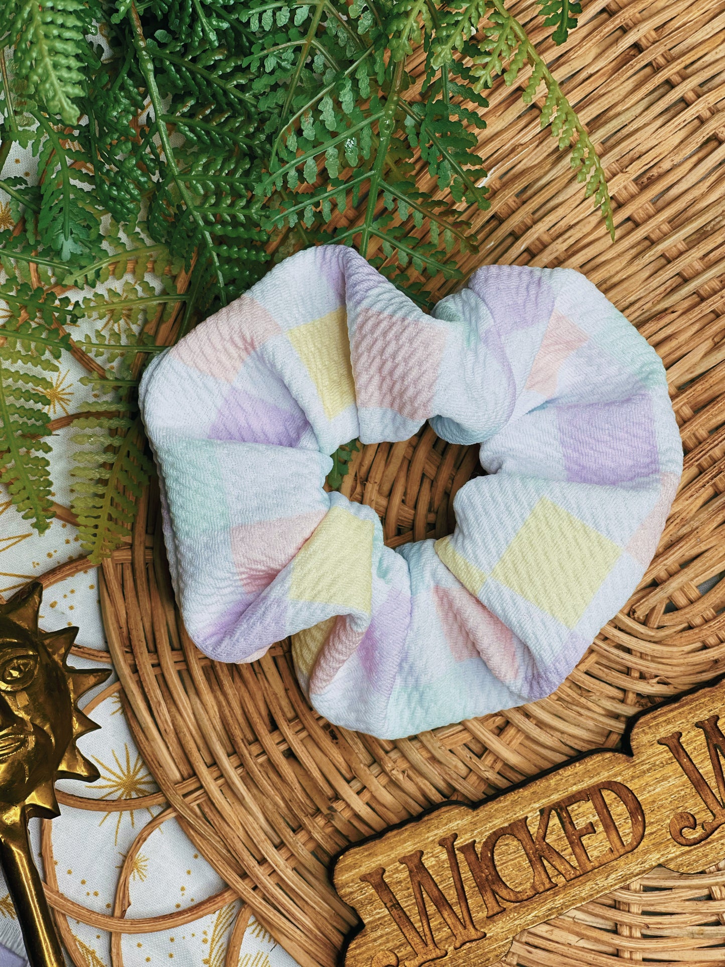 Pastel Checkerboard - Scrunchie