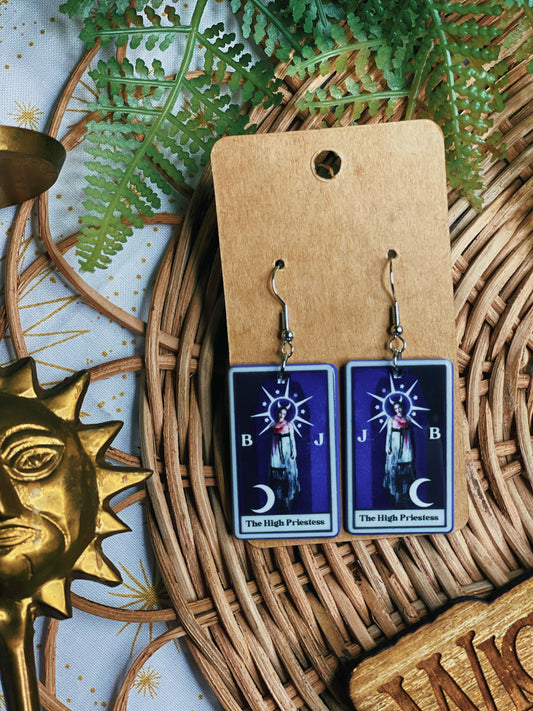 Horror Tarot The High Priestess - Dangle Earrings