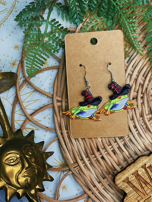 The Frog Witch - Dangle Earrings