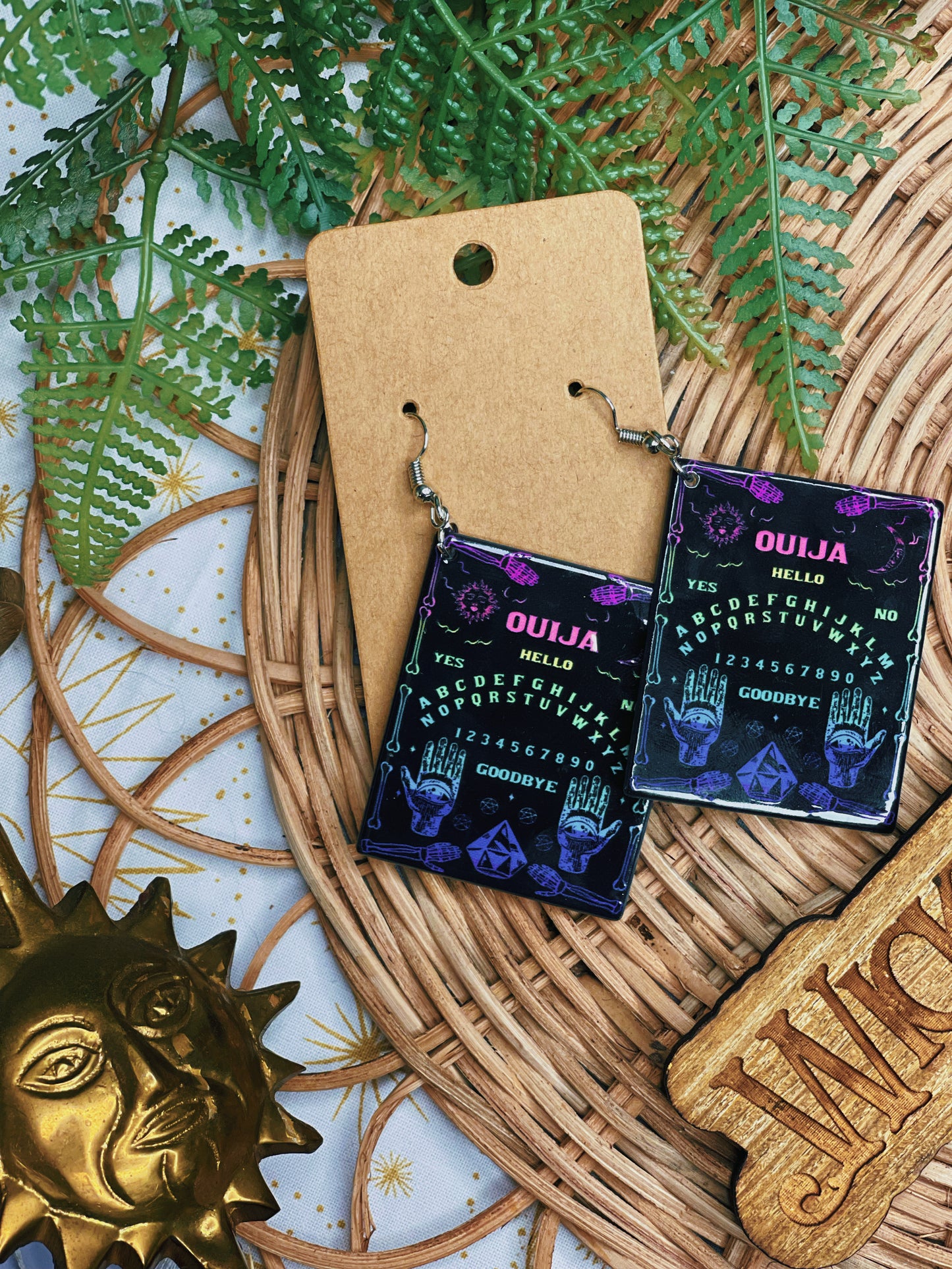 Rainbow Ouija - Dangle Earrings