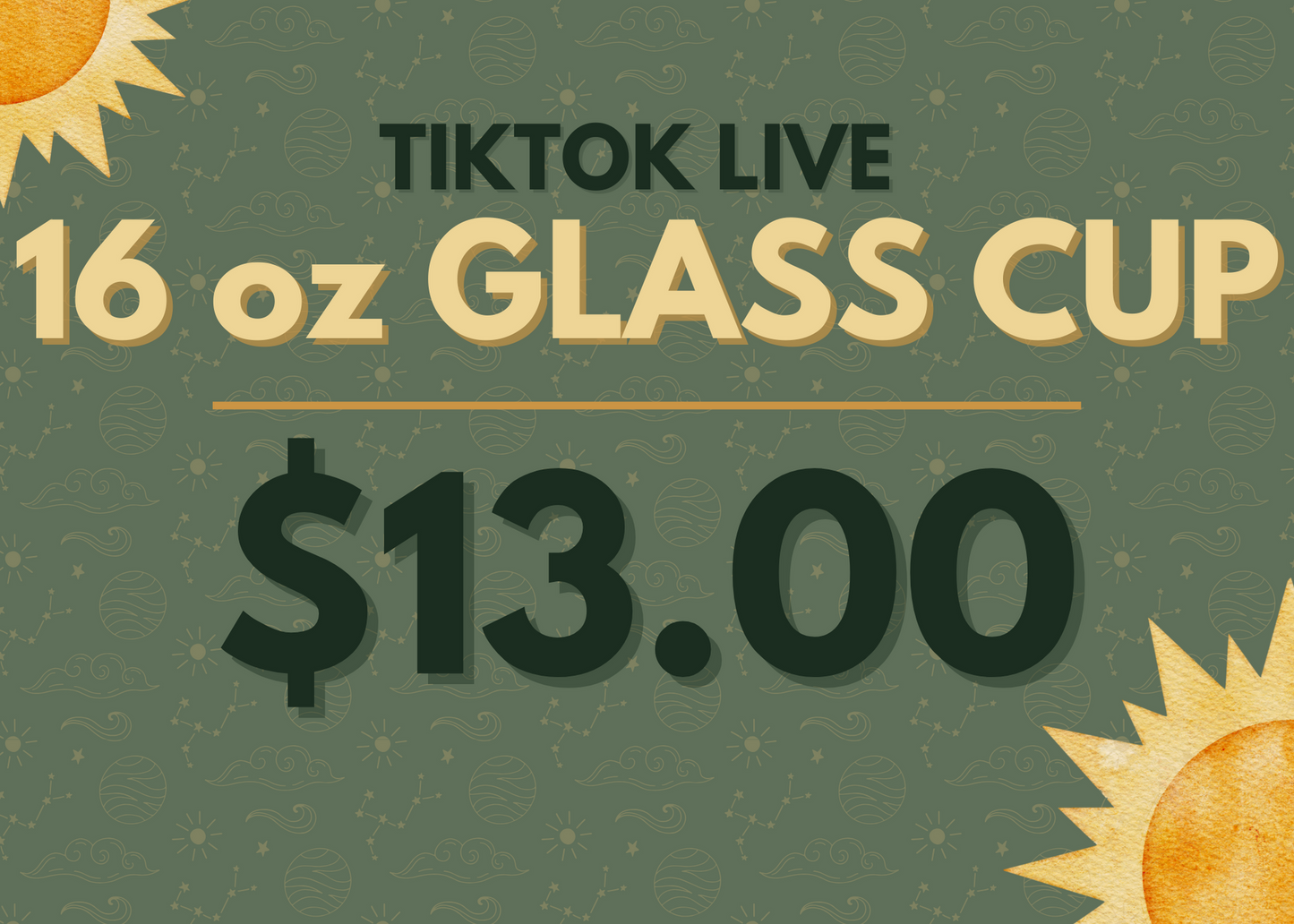 TIKTOK LIVE - GLASS CUP ONLY - YOU PICK