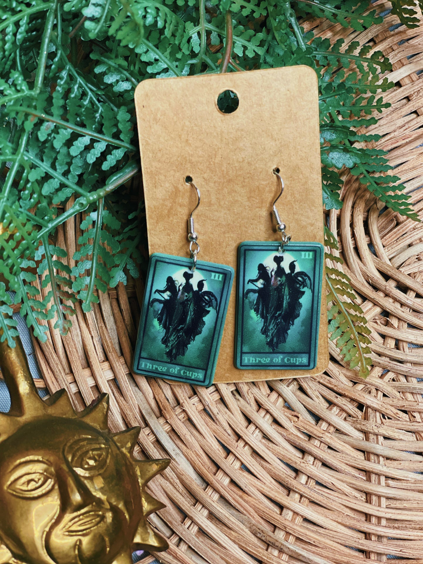 Horror Tarot Three of Cups - Dangle Earrings