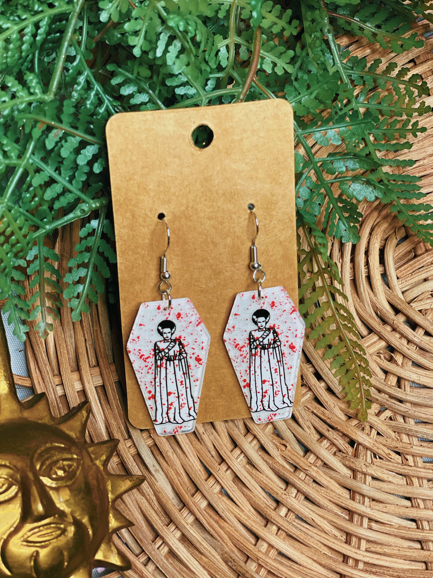 Bride Coffin - Dangle Earrings