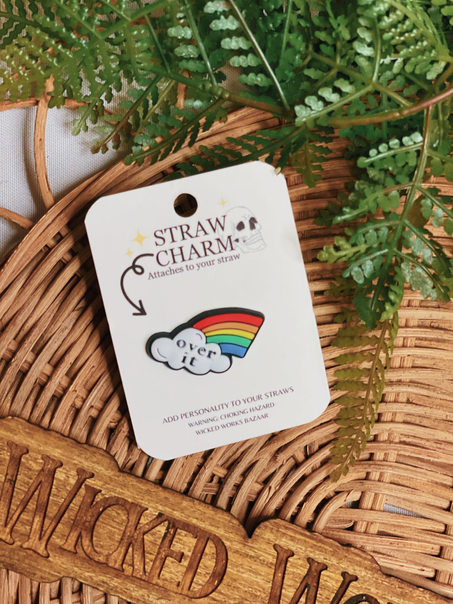 Rainbow Over It - Straw Topper