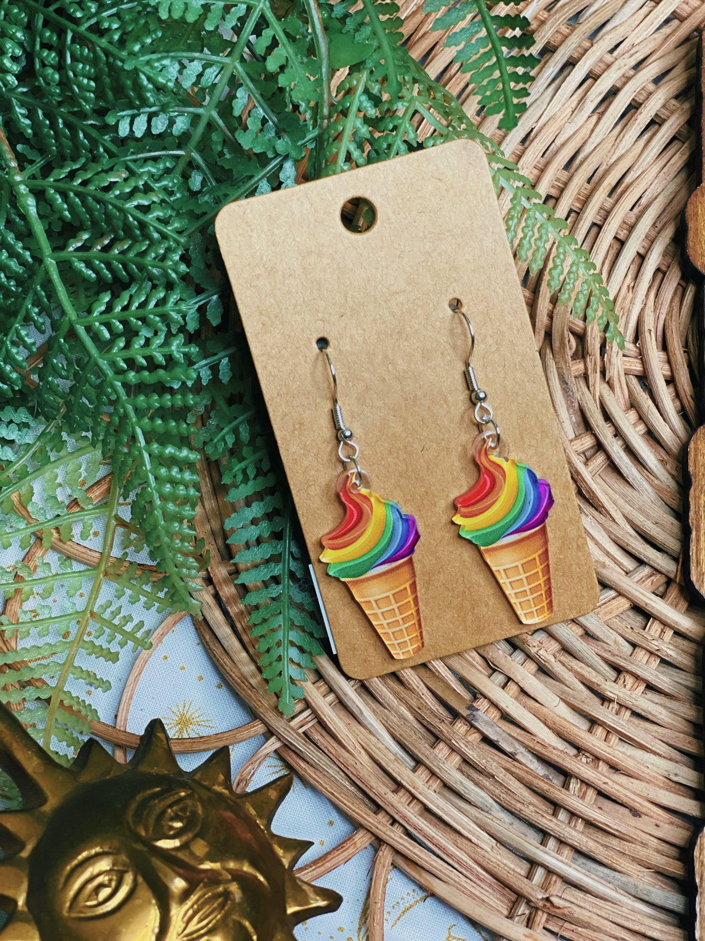 Rainbow Icecream - Dangle Earrings