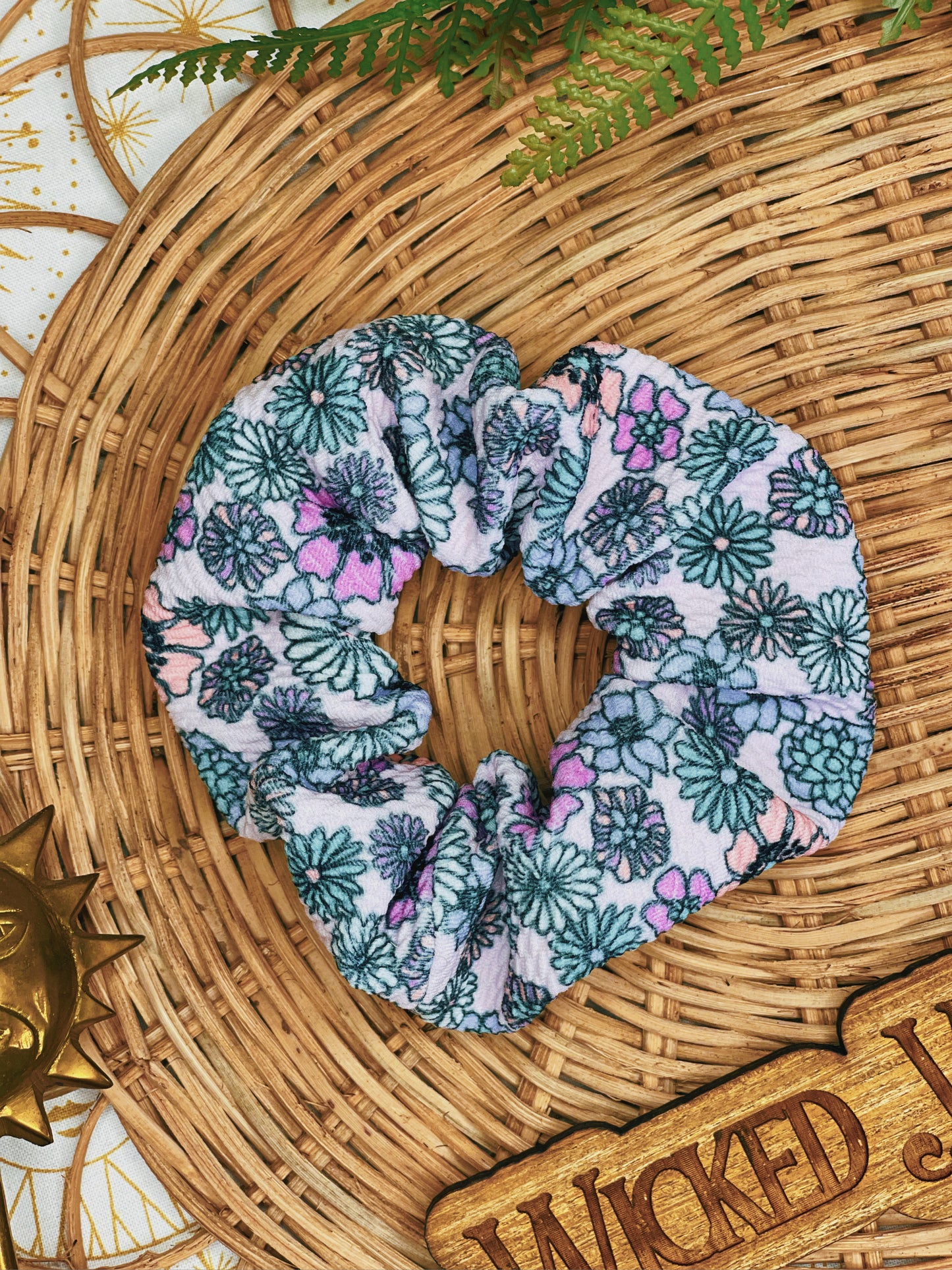 Pastel Purple Floral - Scrunchie