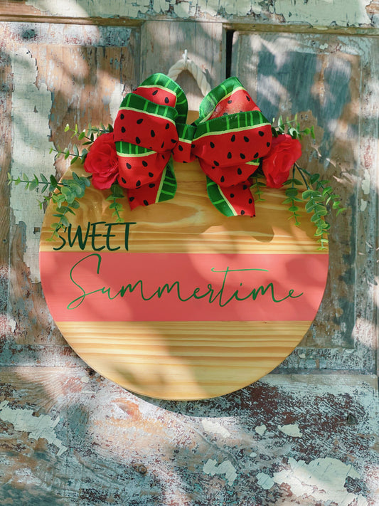 Sweet Summertime - Circle Door Hanger (PRE-ORDER)