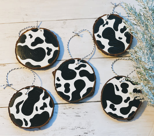 Cow Print - Christmas Ornaments (PRE-ORDER)