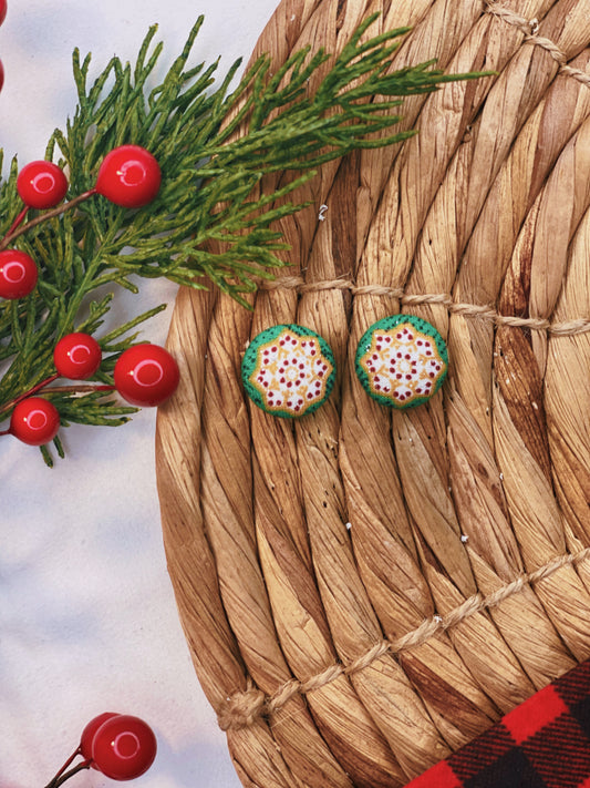 Sugar Cookie - Button Earrings