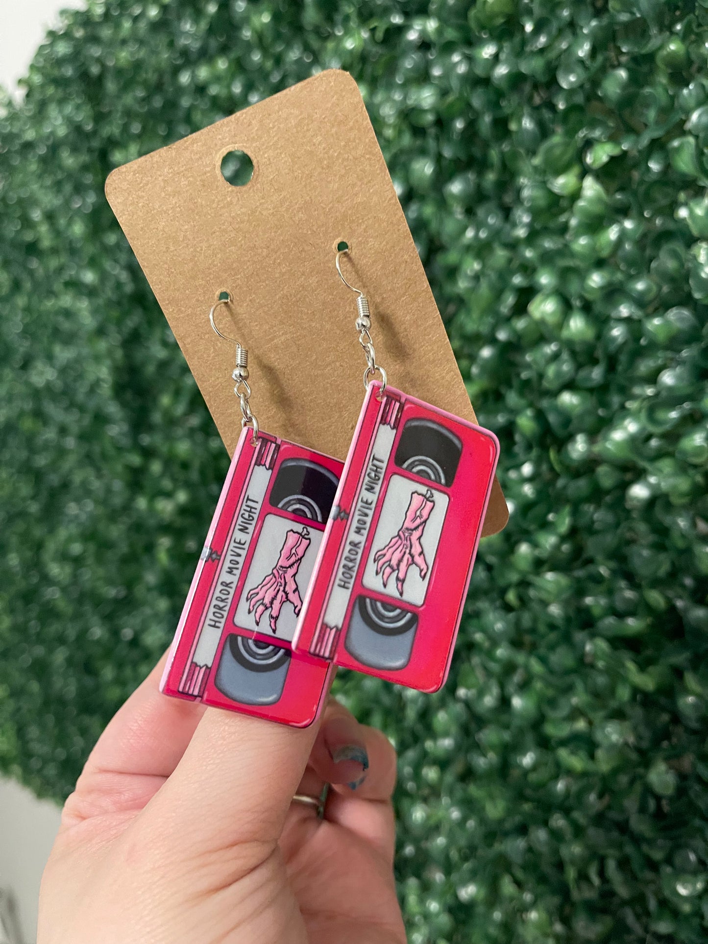 VHS Horror Movie - Dangle Earrings