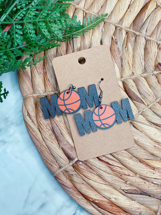 Basketball Mom  - Dangle Earrings