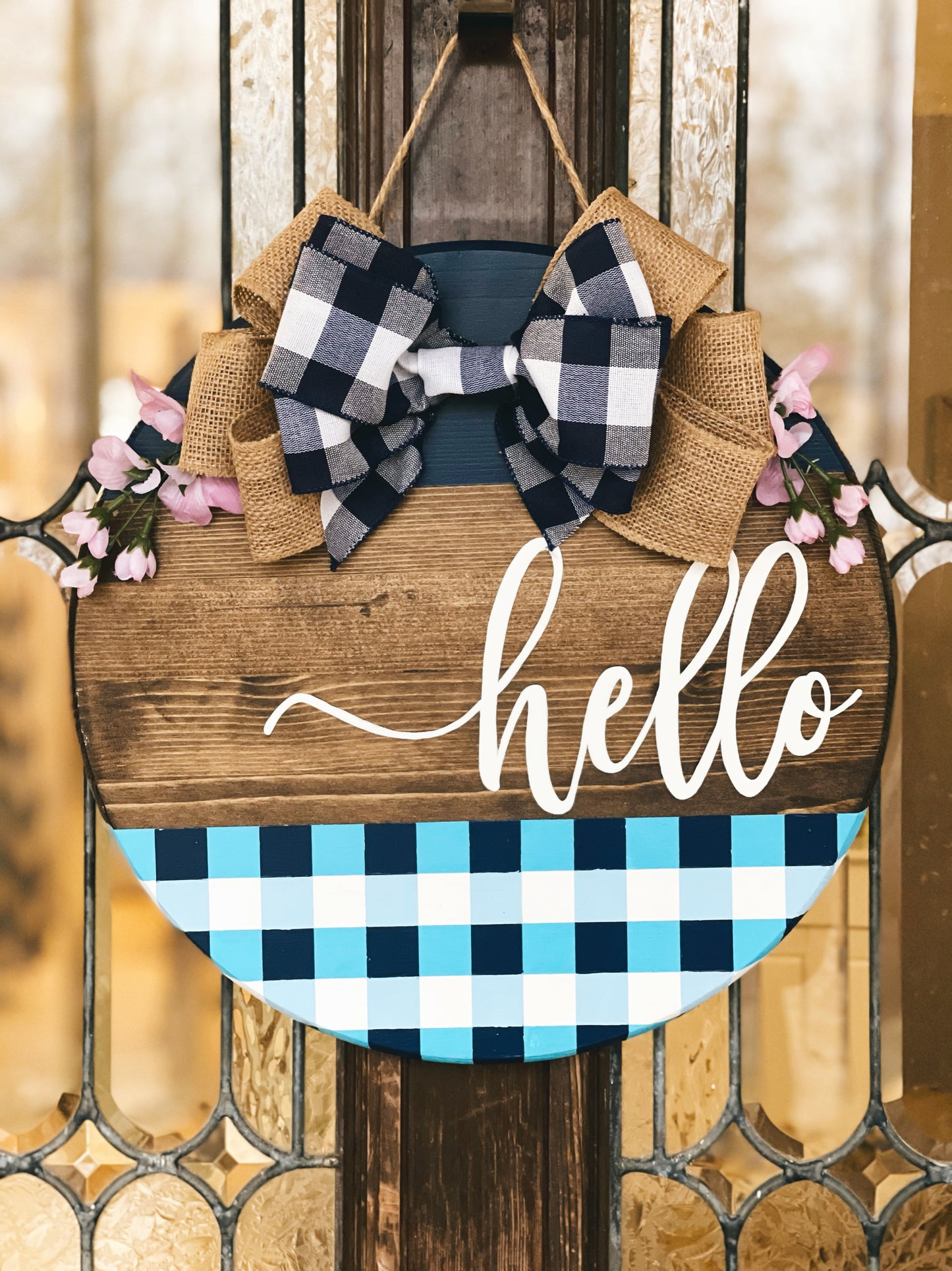 Hello Plaid - Door Hanger (PRE-ORDER)