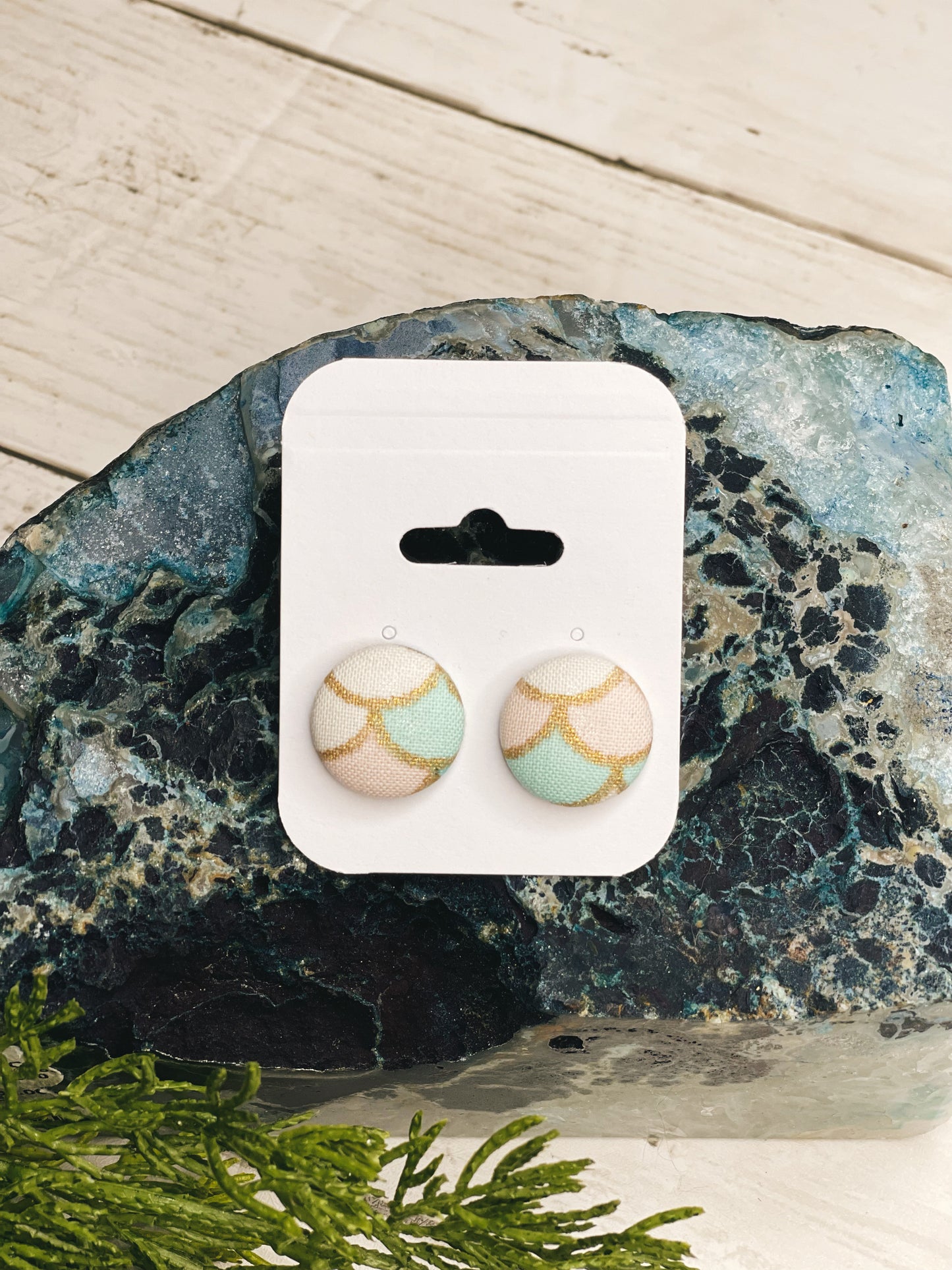 Mermaid - Button Earrings