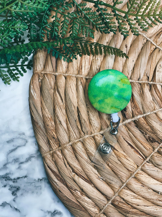 Green Tie Dye  - Badge Reel